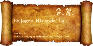 Hajagos Mirandella névjegykártya